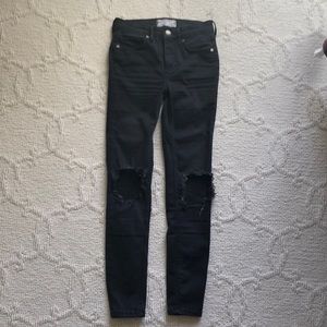 Black Free People Ripped Jeans